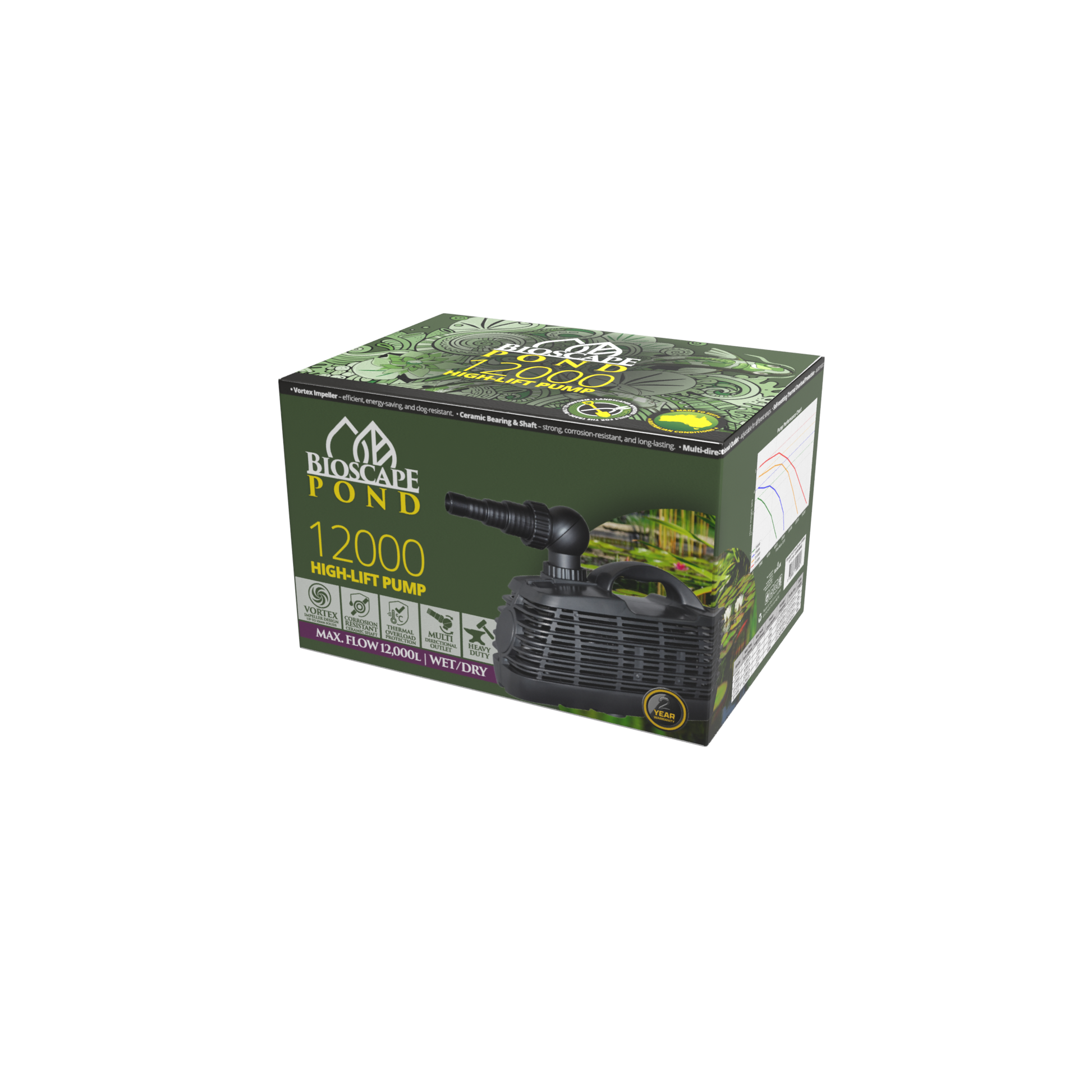 Bioscape - Hi Lift Pond Pump 12000 lph to 5.0 mtrs