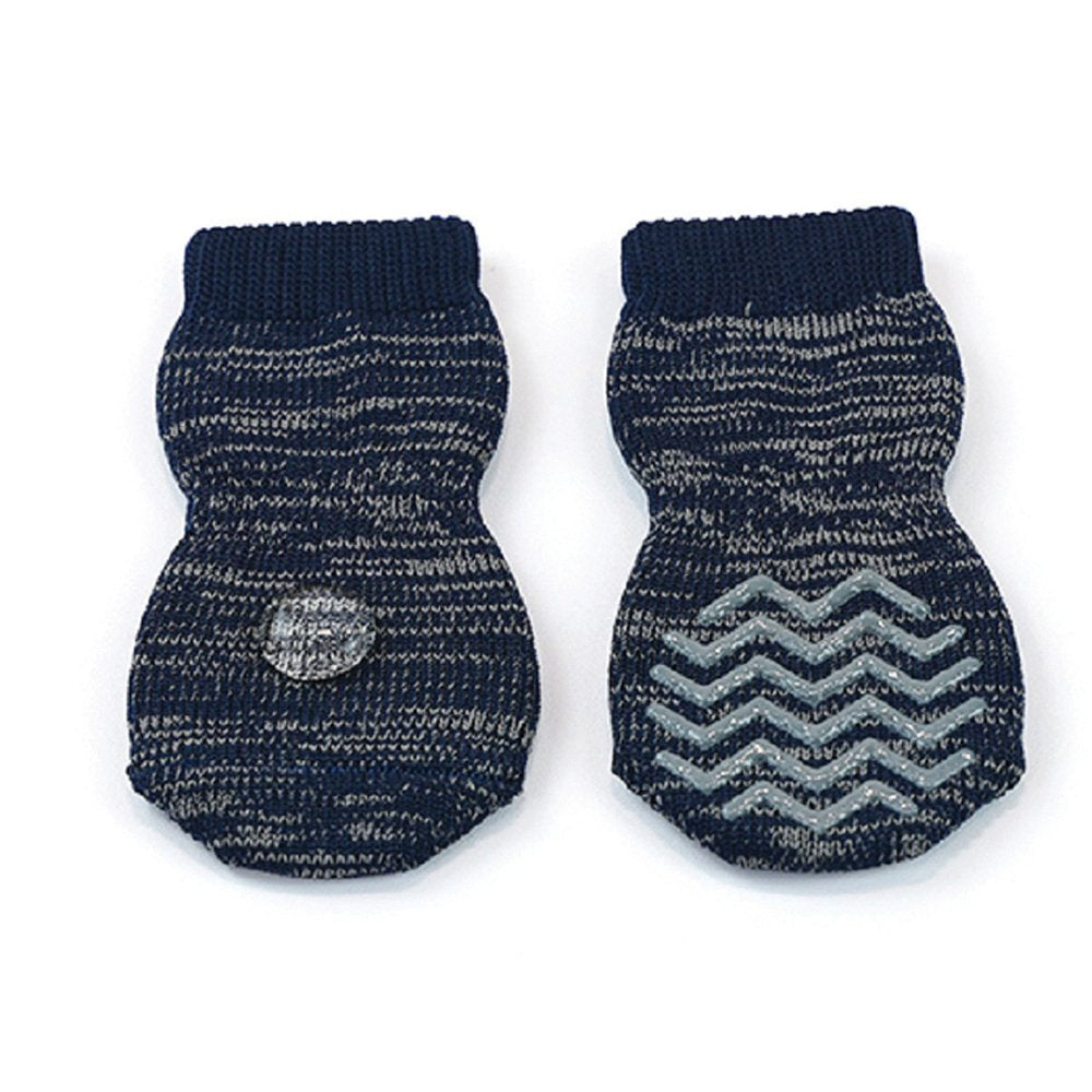 Zeez Hydrophobic Non-Slip Pet Socks Navy 3cm x 7.5 cm [Sz:Medium]