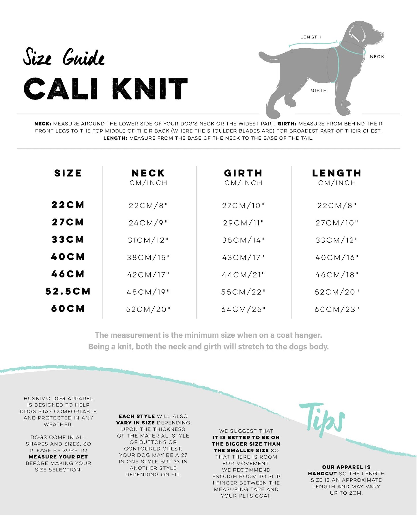 Huskimo Dog Jumper Cali Knit Gumtree [Sz:22cm]