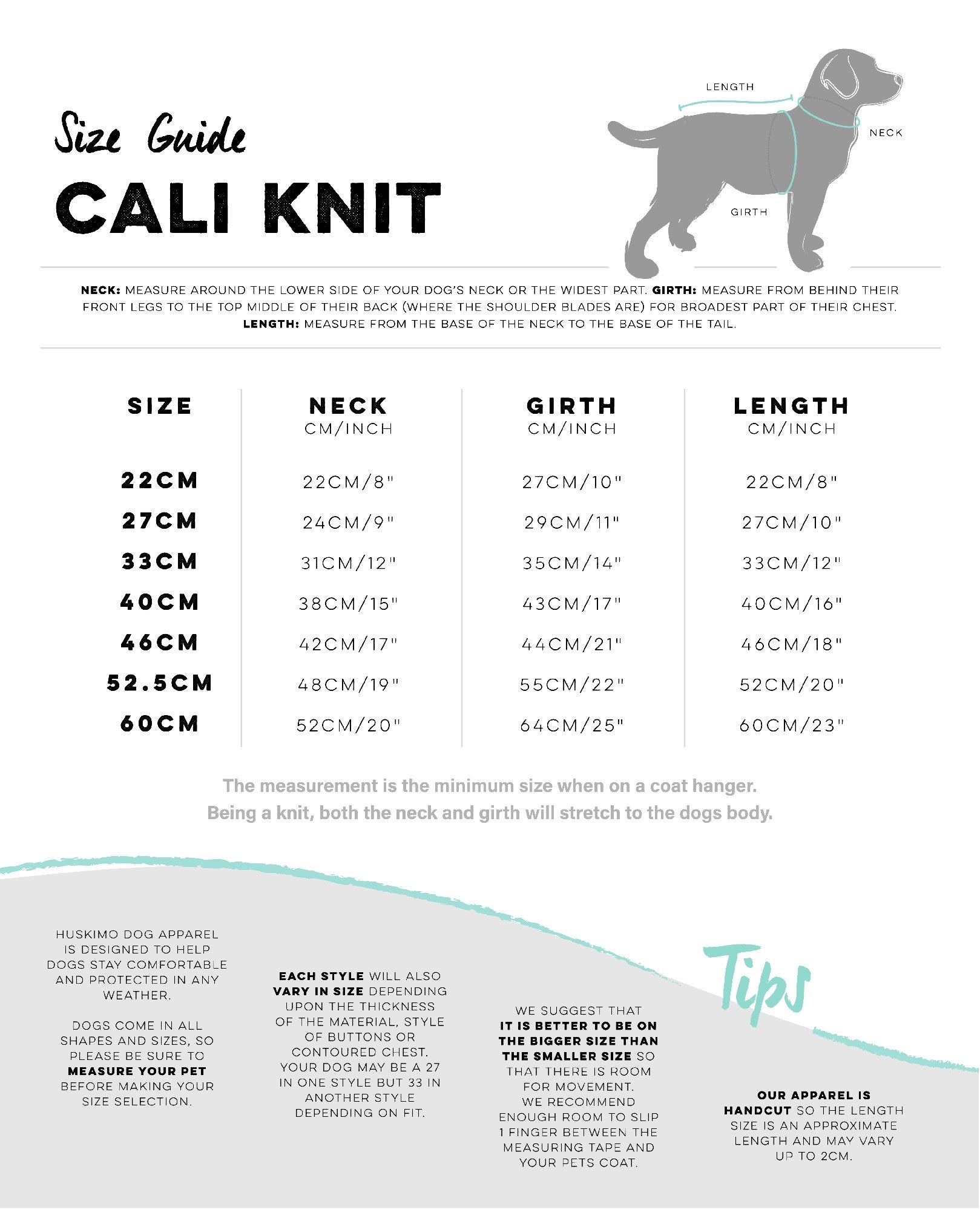 Huskimo Dog Jumper Cali Knit Gumtree [Sz:22cm]