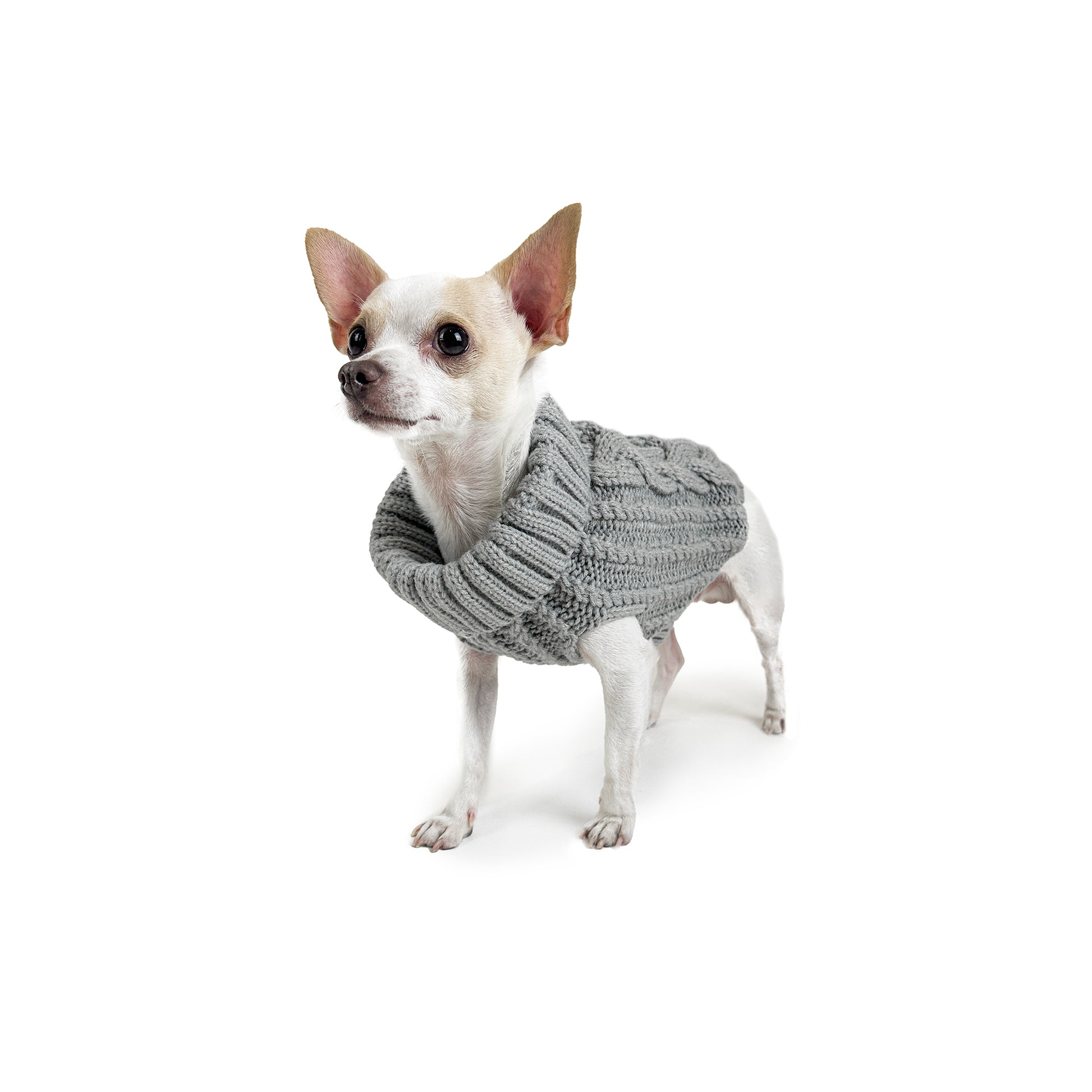Huskimo Dog Jumper Cali Knit Fog Grey [Sz:22cm]