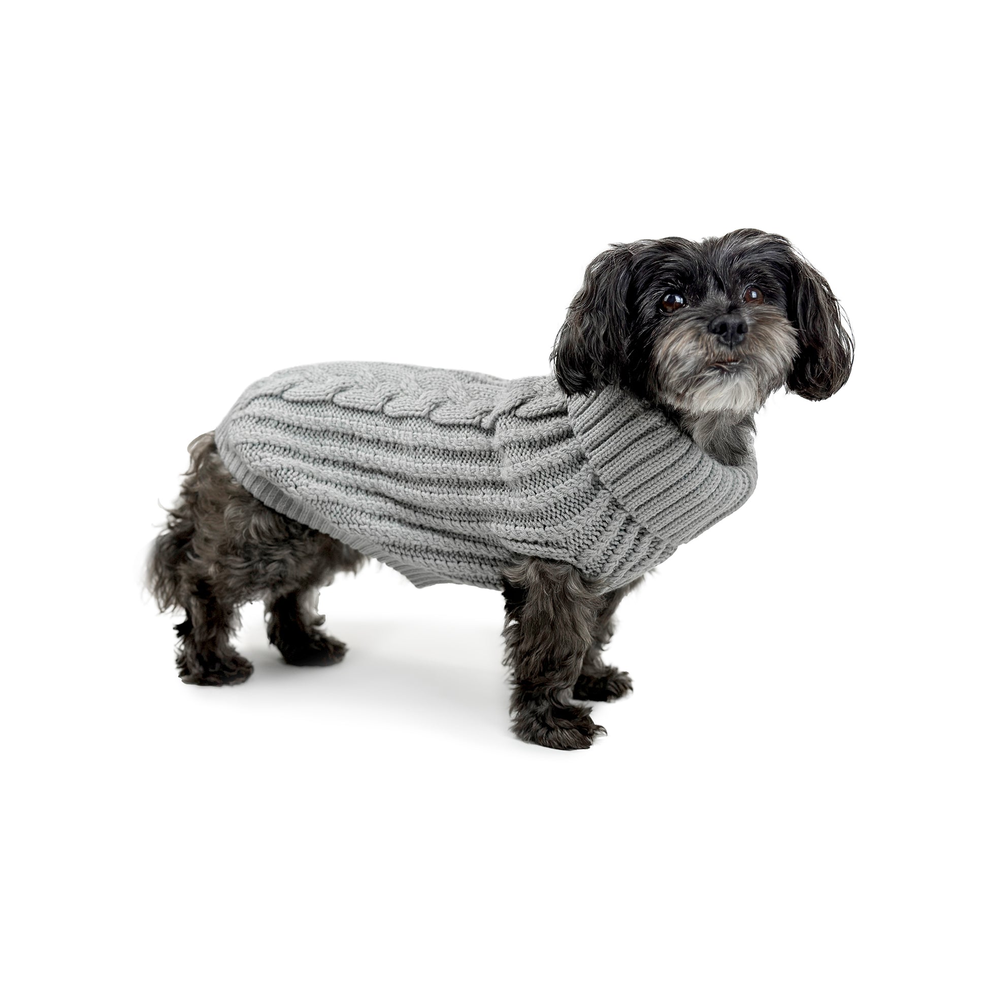 Huskimo Dog Jumper Cali Knit Fog Grey [Sz:22cm]