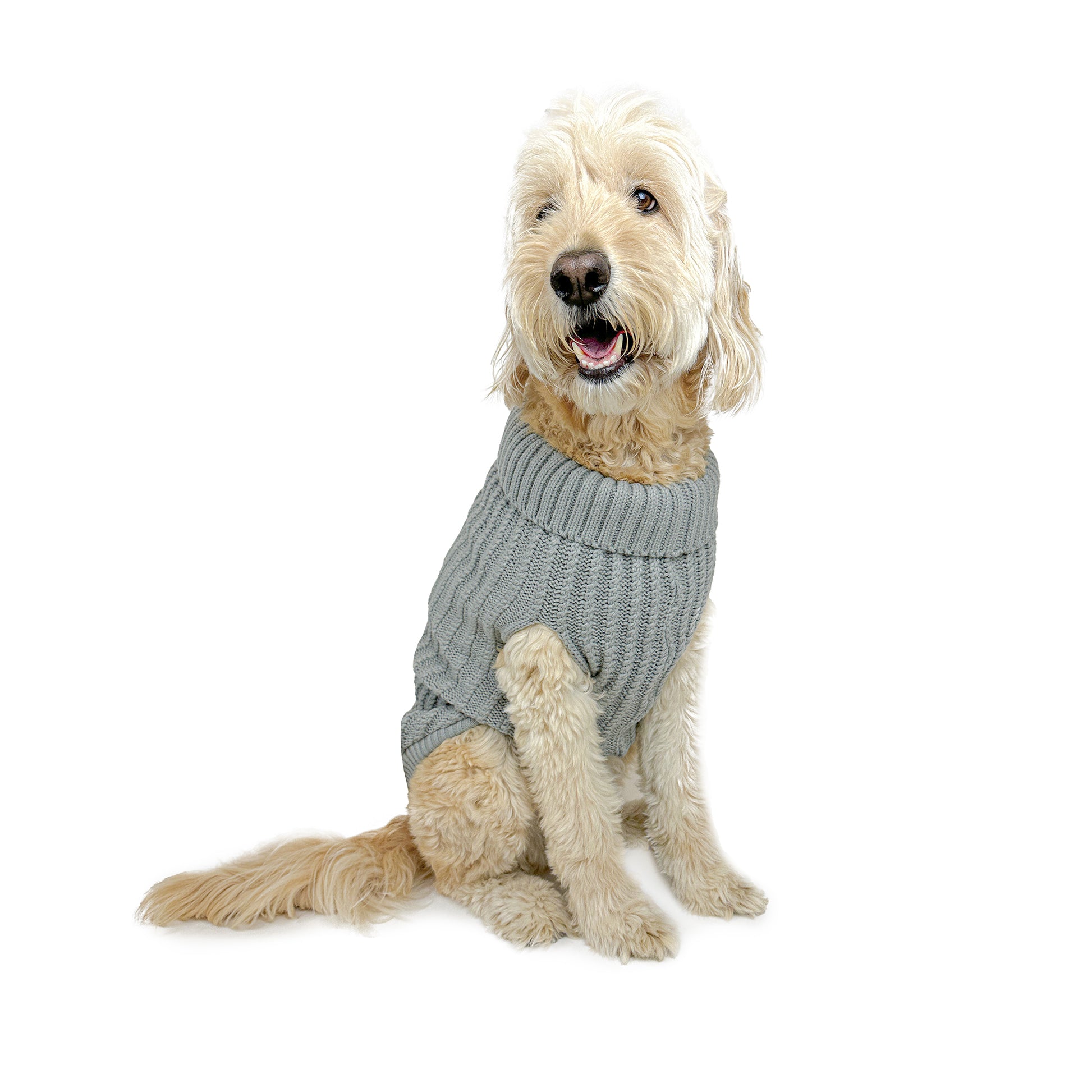 Huskimo Dog Jumper Cali Knit Fog Grey [Sz:22cm]