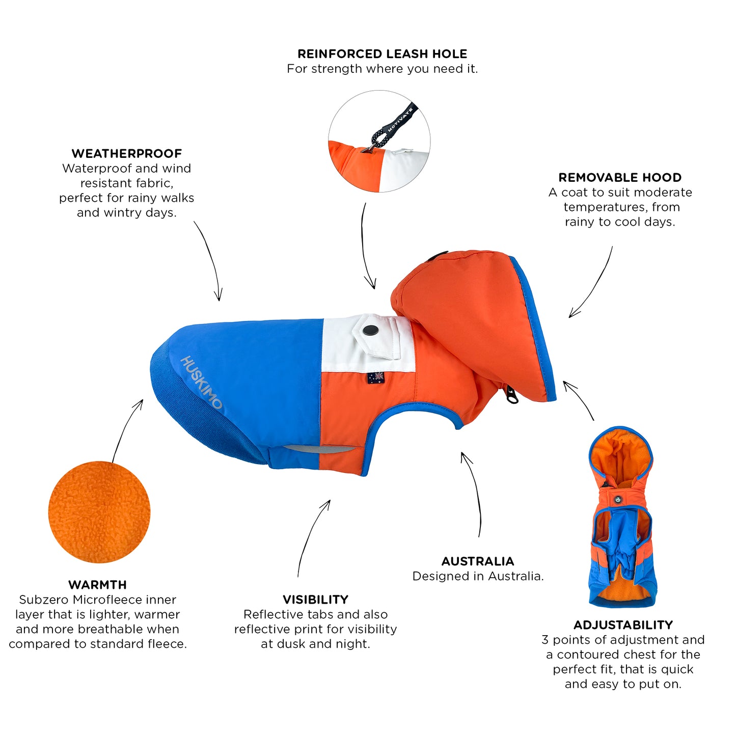 Huskimo Coat Snowparka Orange [Sz:27cm]