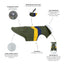 Huskimo Dog Coat Lightning Bolt Olive [Sz:27cm]