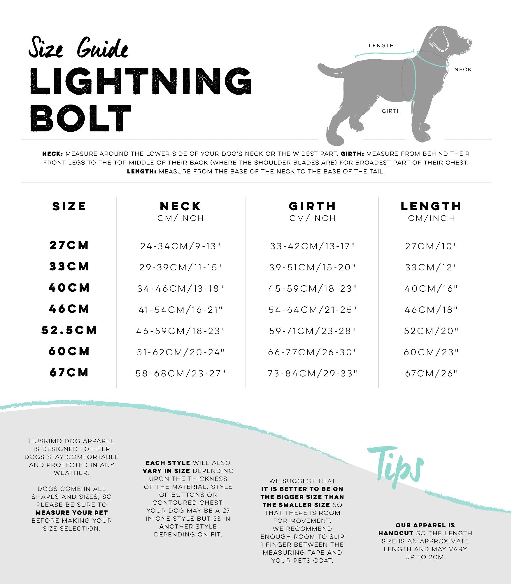 Huskimo Dog Coat Lightning Bolt Olive [Sz:27cm]