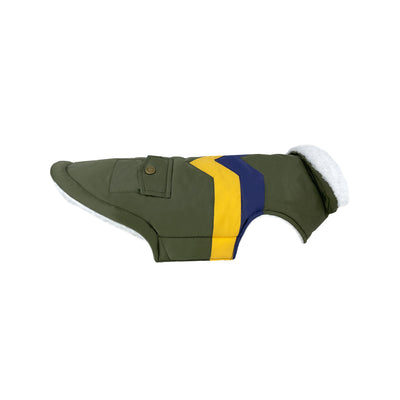 Huskimo Dog Coat Lightning Bolt Olive [Sz:27cm]