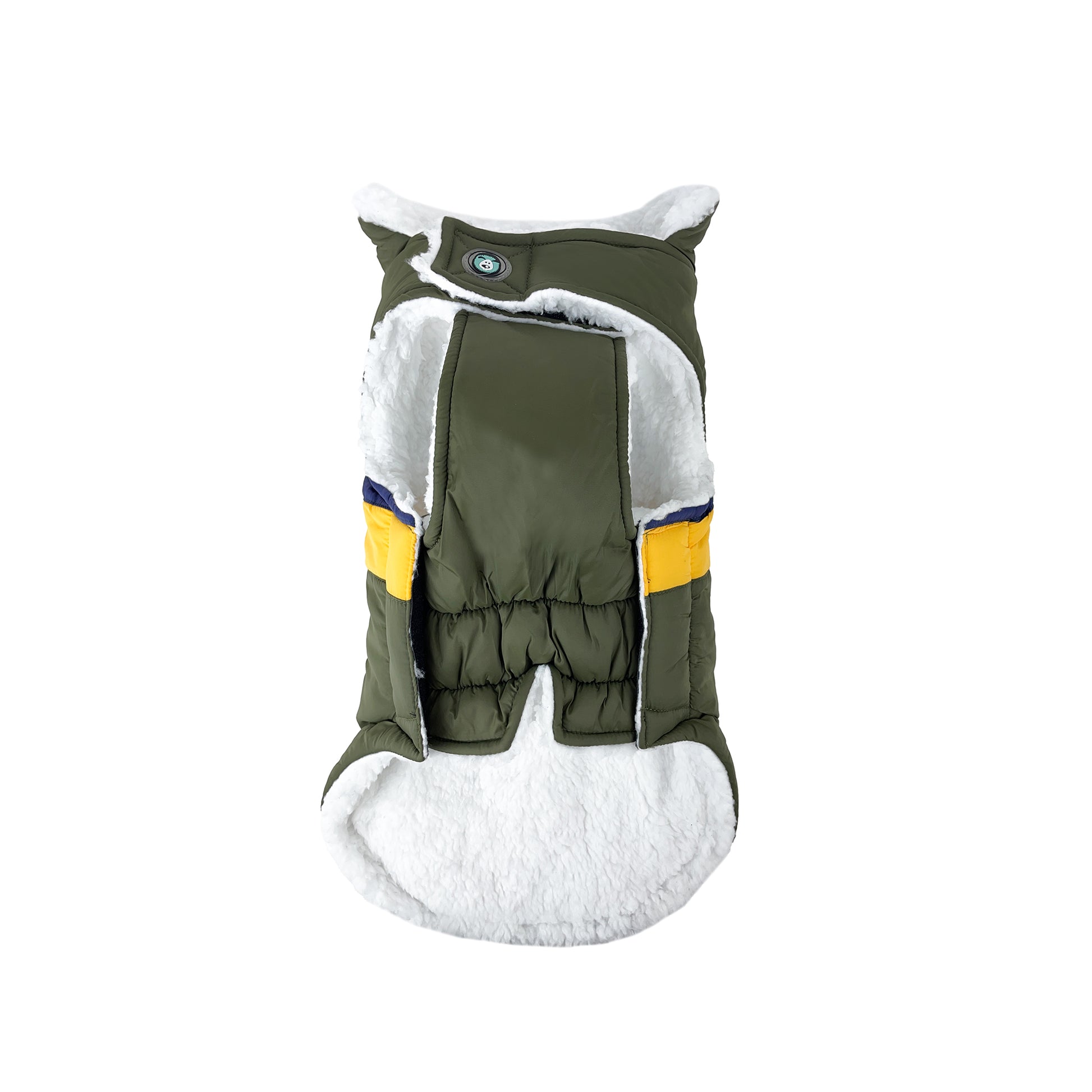 Huskimo Dog Coat Lightning Bolt Olive [Sz:27cm]