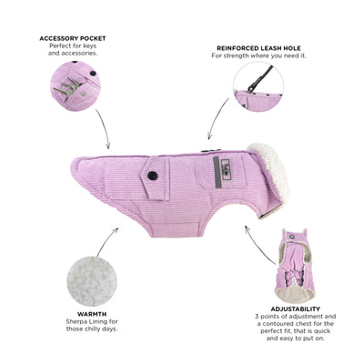 Huskimo Dog Coat Surfer Mauve [Sz:27cm]