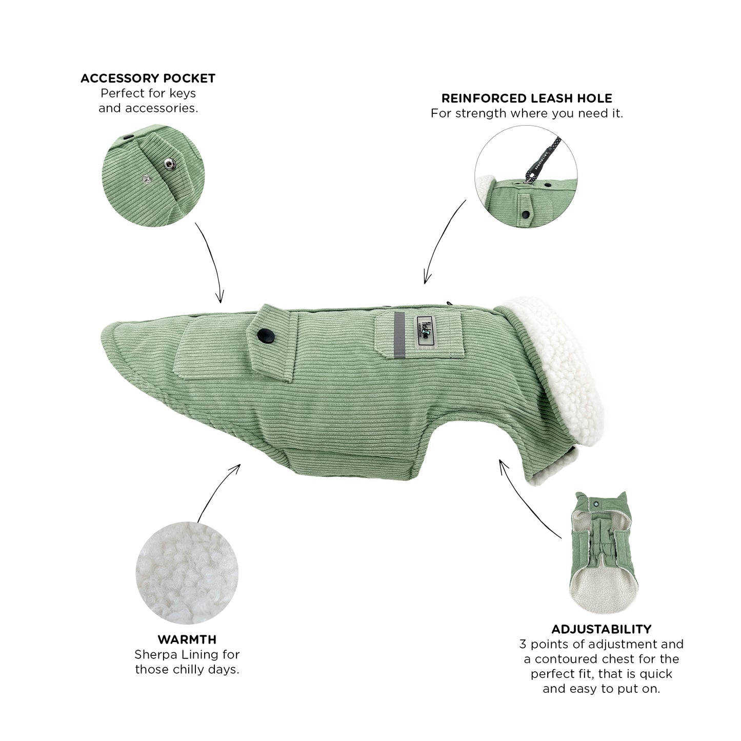 Huskimo Dog Coat Surfer Sage [Sz:27cm]
