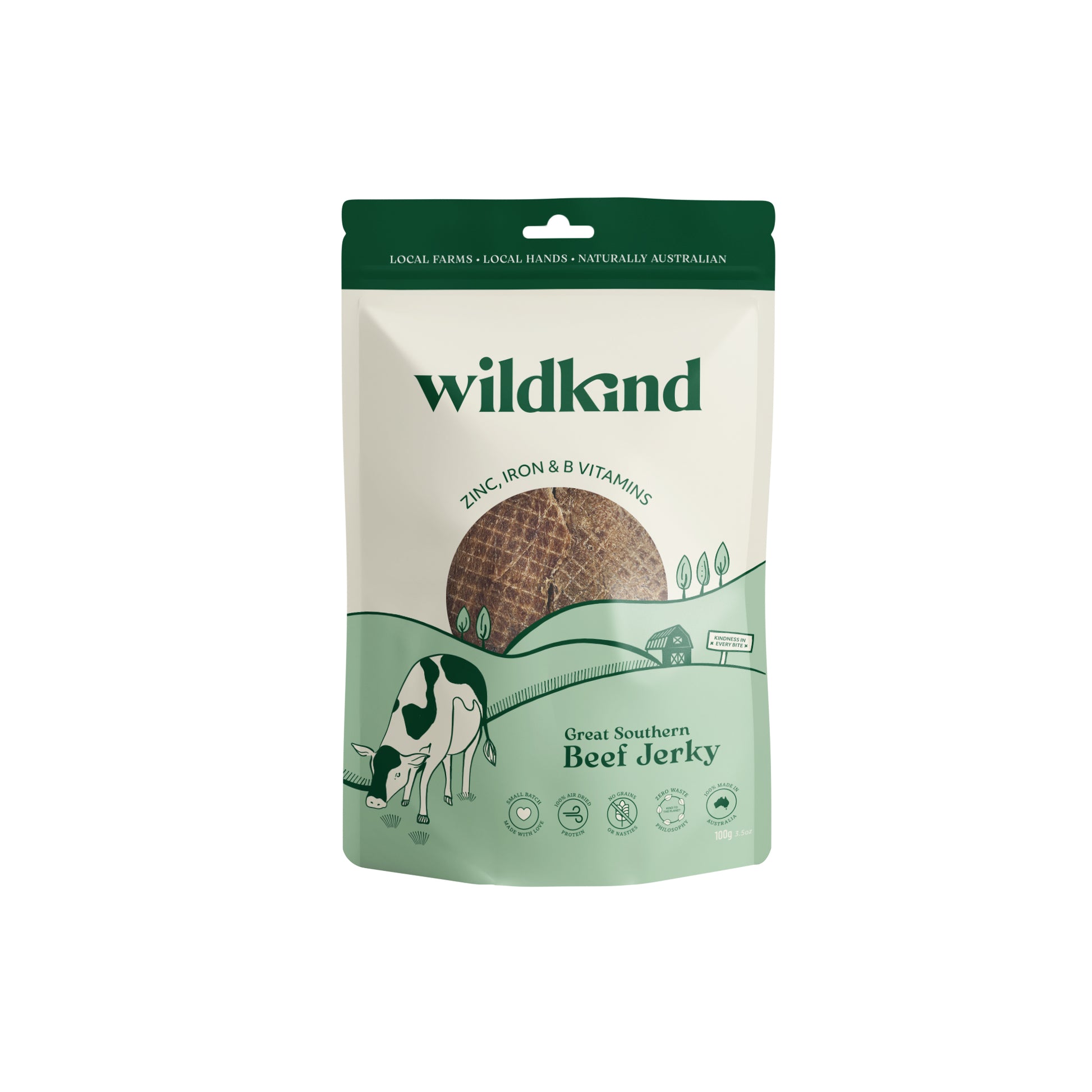 Wildkind Dog Treat Great Southern Beef Jerky 100G