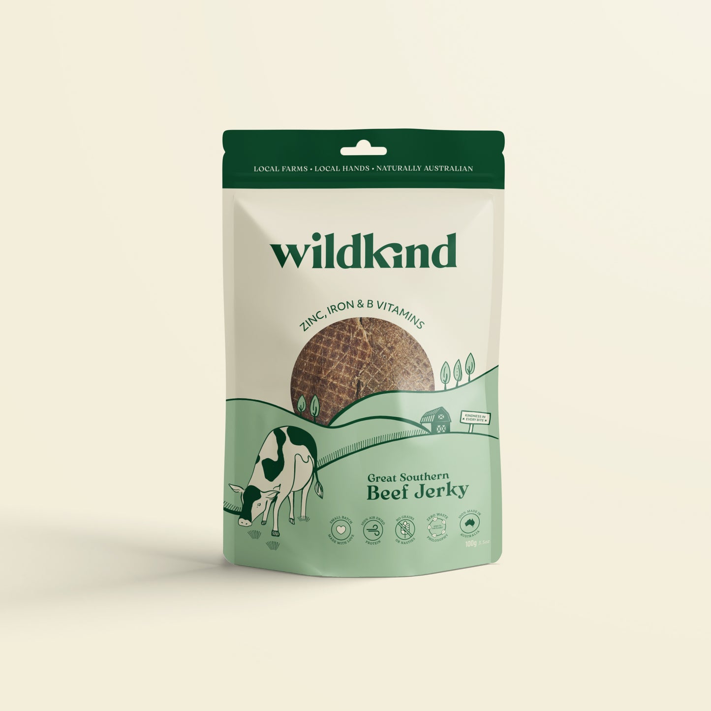 Wildkind Dog Treat Great Southern Beef Jerky 100G