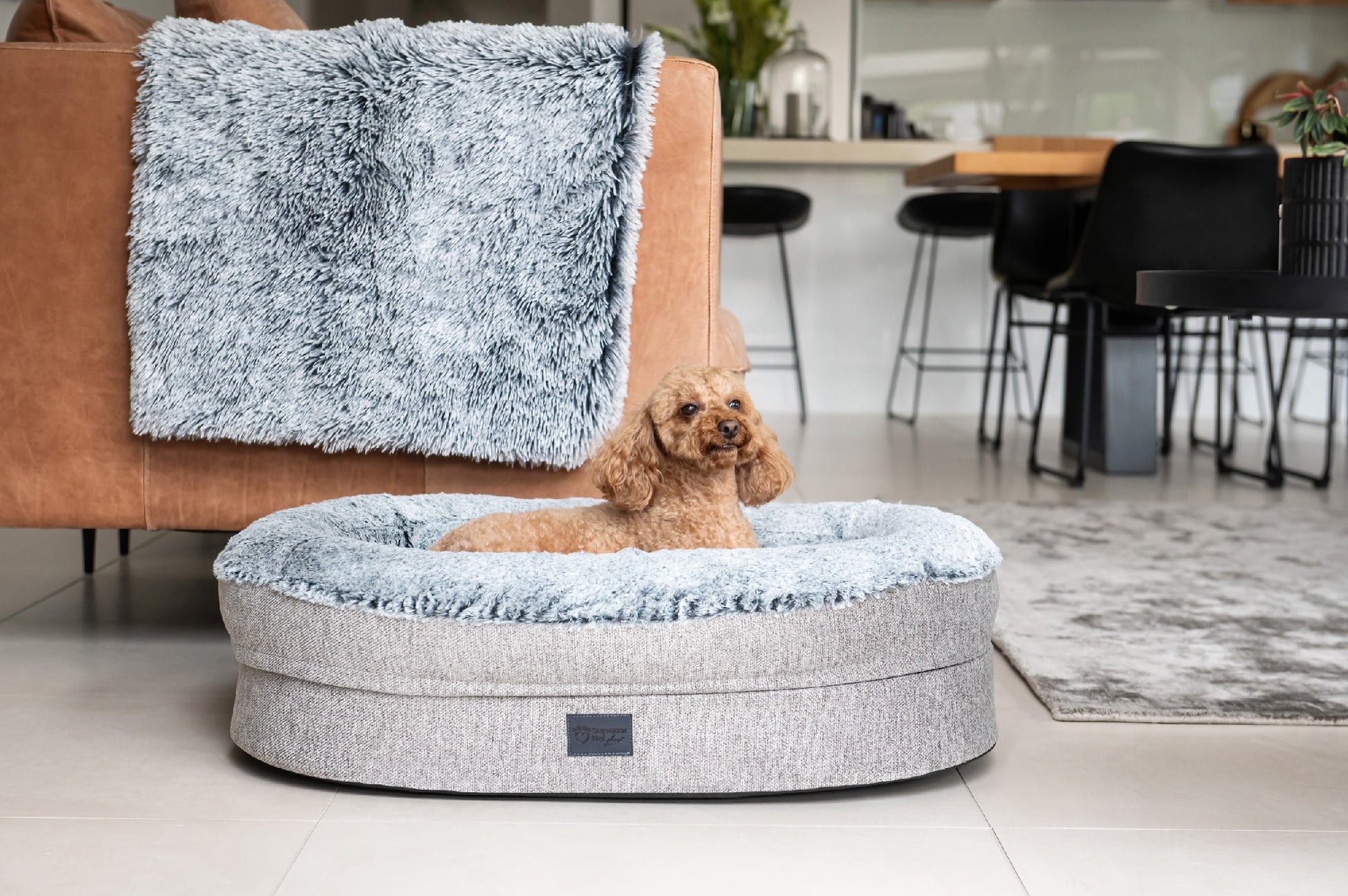 Superior Orthopaedic Memory Rest Harlow Grey & Artic [Sz:Small/Medium]