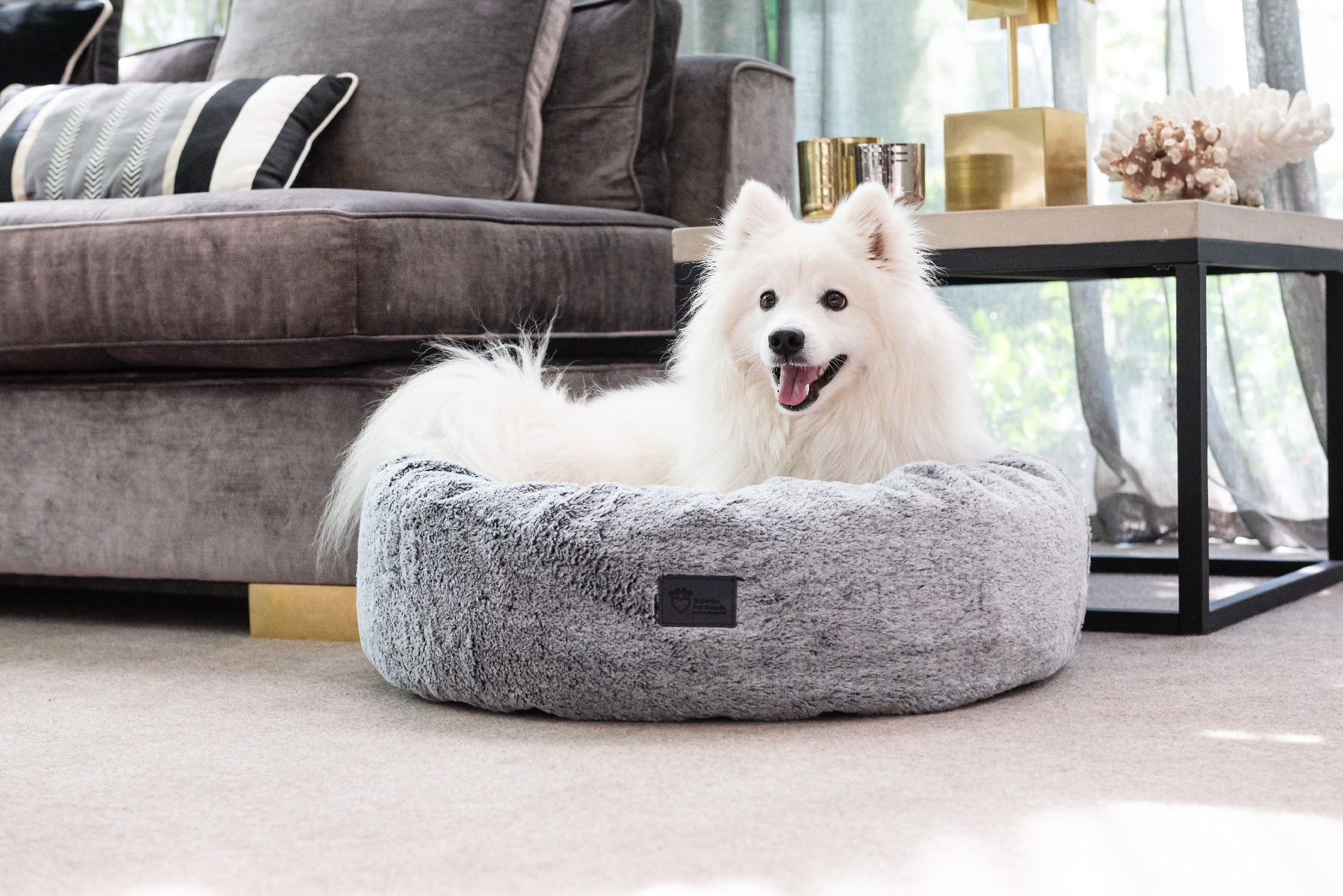 Superior Harley Dog Bed Artic Faux Fur [Sz:Small]