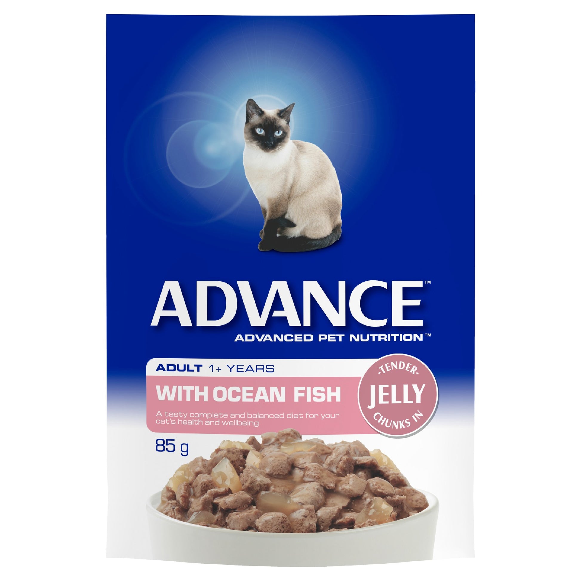Advance Cat Adult Ocean Fish Chunks In Jelly 