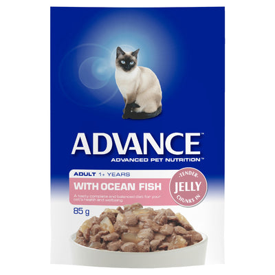 Advance Cat Adult Ocean Fish Chunks In Jelly 