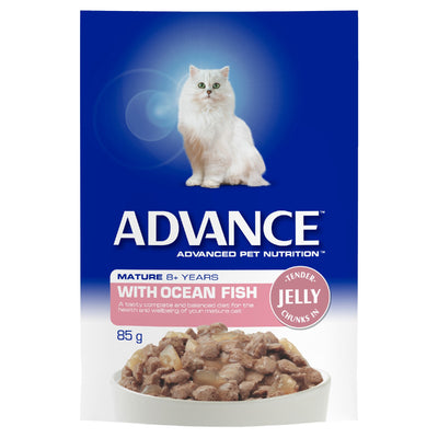 Advance Cat 8+ Healthy Ageing Ocean Fish Chunks In Jelly 