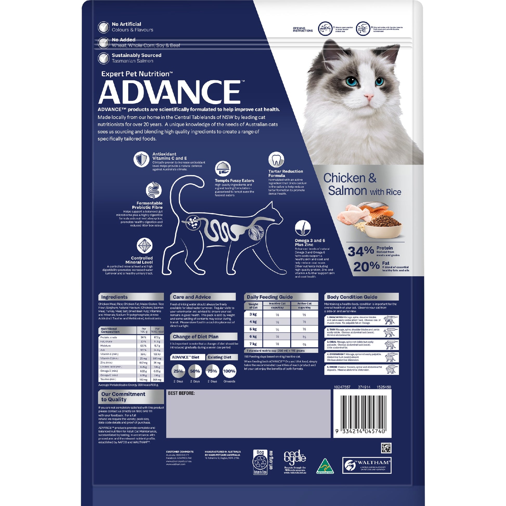 Advance Cat Adult Chicken & Salmon 6Kg
