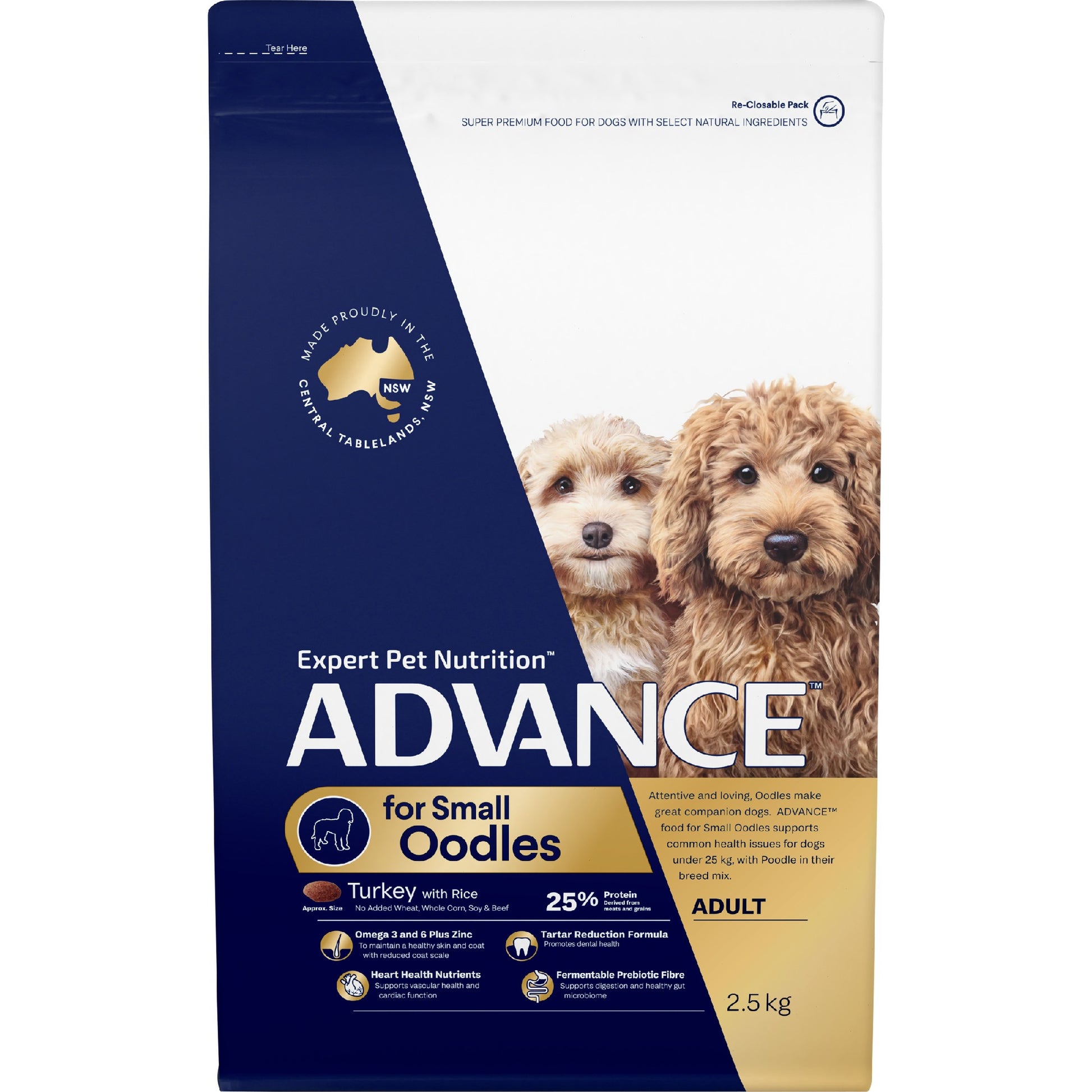 Advance Dog Oodles Small - Turkey 2.5Kg