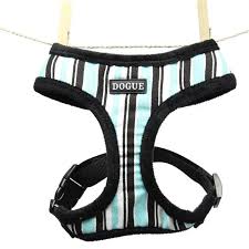 Dogue Striped Harness Blue/Black Large