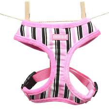 Dogue Striped Harness Pink/Black Large