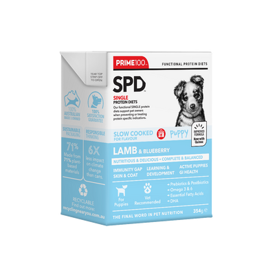Prime 100 SPD Lamb & Blueberry Puppy Slow Cooked 354g