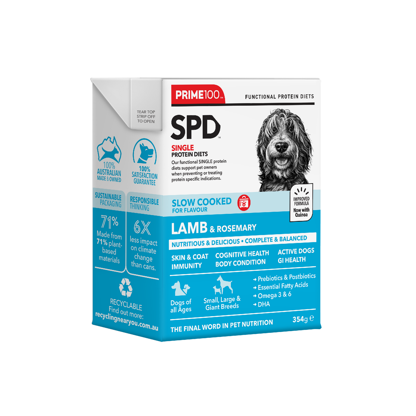 Prime 100 SPD Lamb & Rosemary Slow Cooked 354g