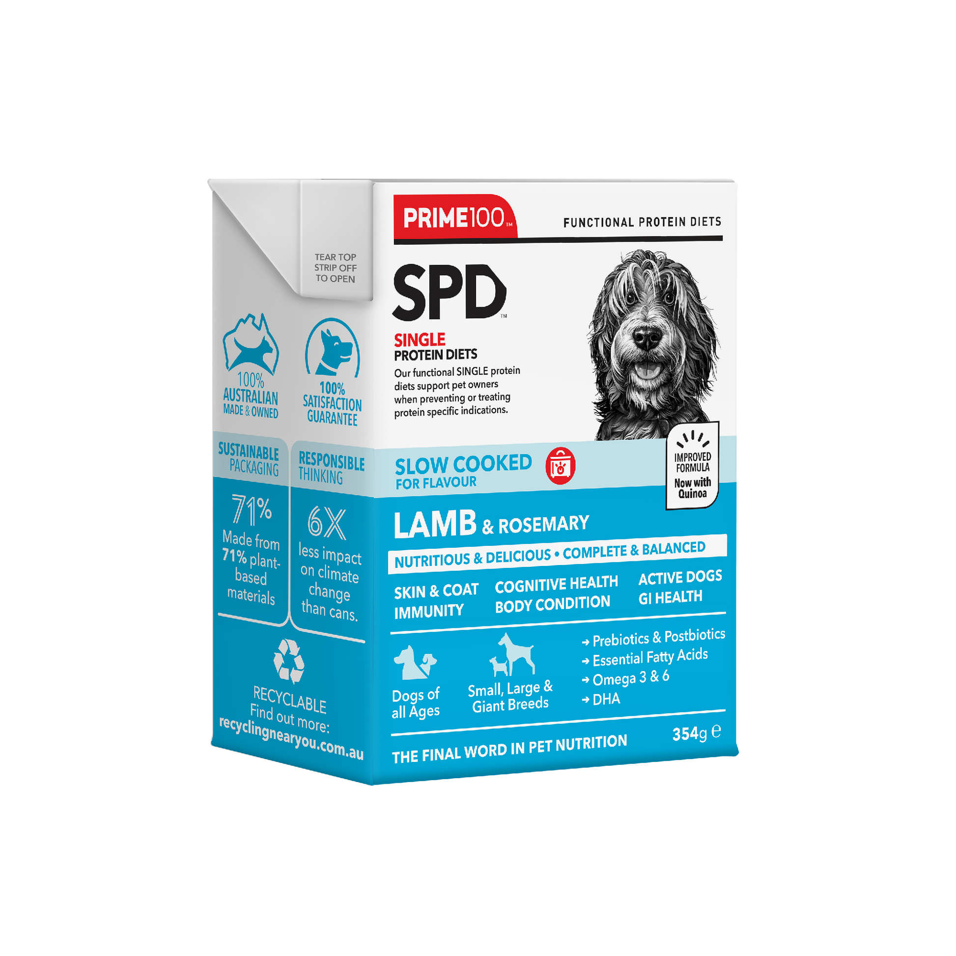 Prime 100 SPD Lamb & Rosemary Slow Cooked 354g