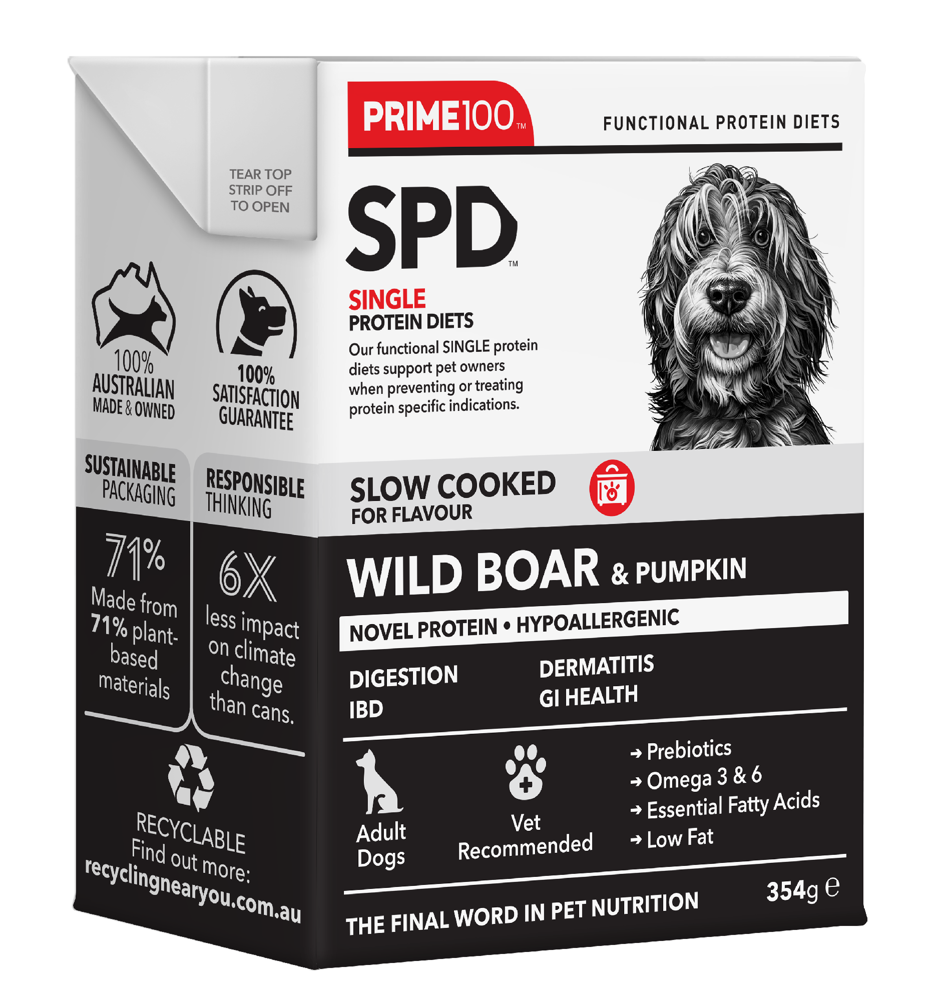 Prime 100 SPD Wildboar & Pumpkin Slow Cooked 354g