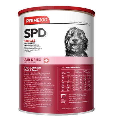 SPD Beef & Carrot Air Dried 600gm