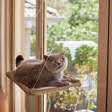 Kazoo The Lookout Window Cat Bed Desert Sand