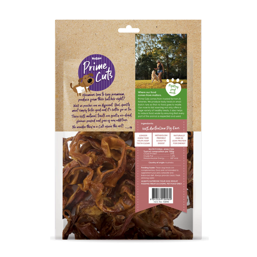 Kazoo Prime Cuts Pig Ear Strips - 100g