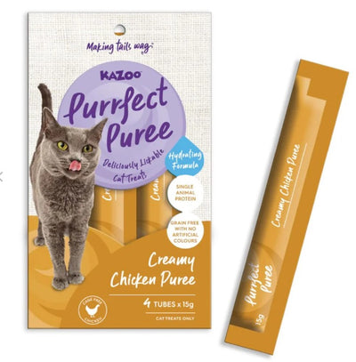 Kazoo Purrfect Puree – Chicken – 4pk – 15g