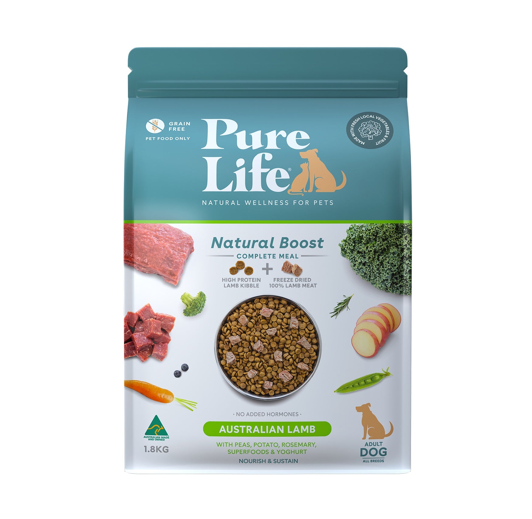 Pure Life Australian Lamb for Adult Dogs [Sz:1.8kg]