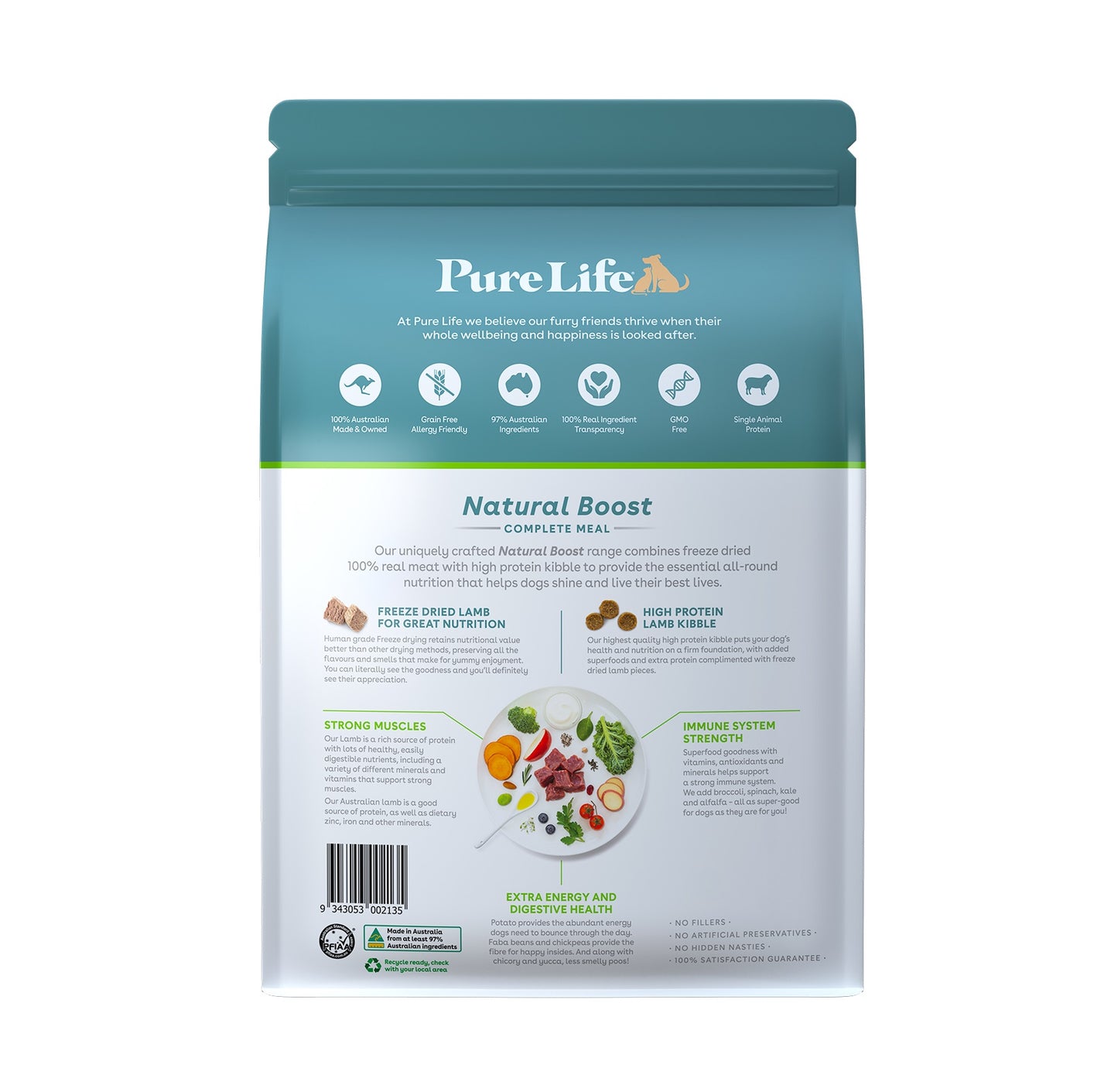 Pure Life Australian Lamb for Adult Dogs [Sz:1.8kg]