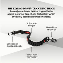Ezy Dog Click Zero-Shock Car Restraint Black