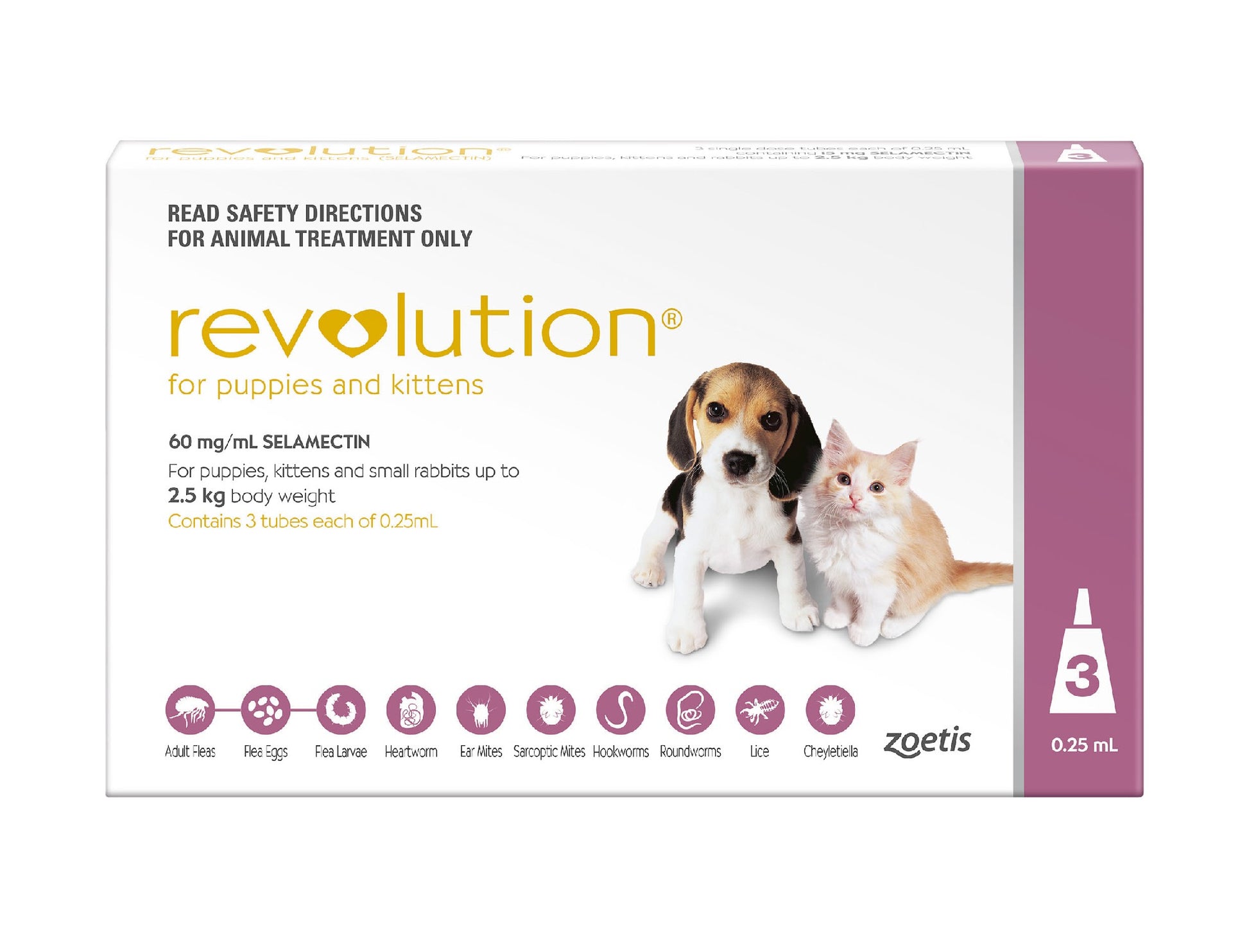 Revolution Puppies & Kittens 15mg (Pink) 3 Pack