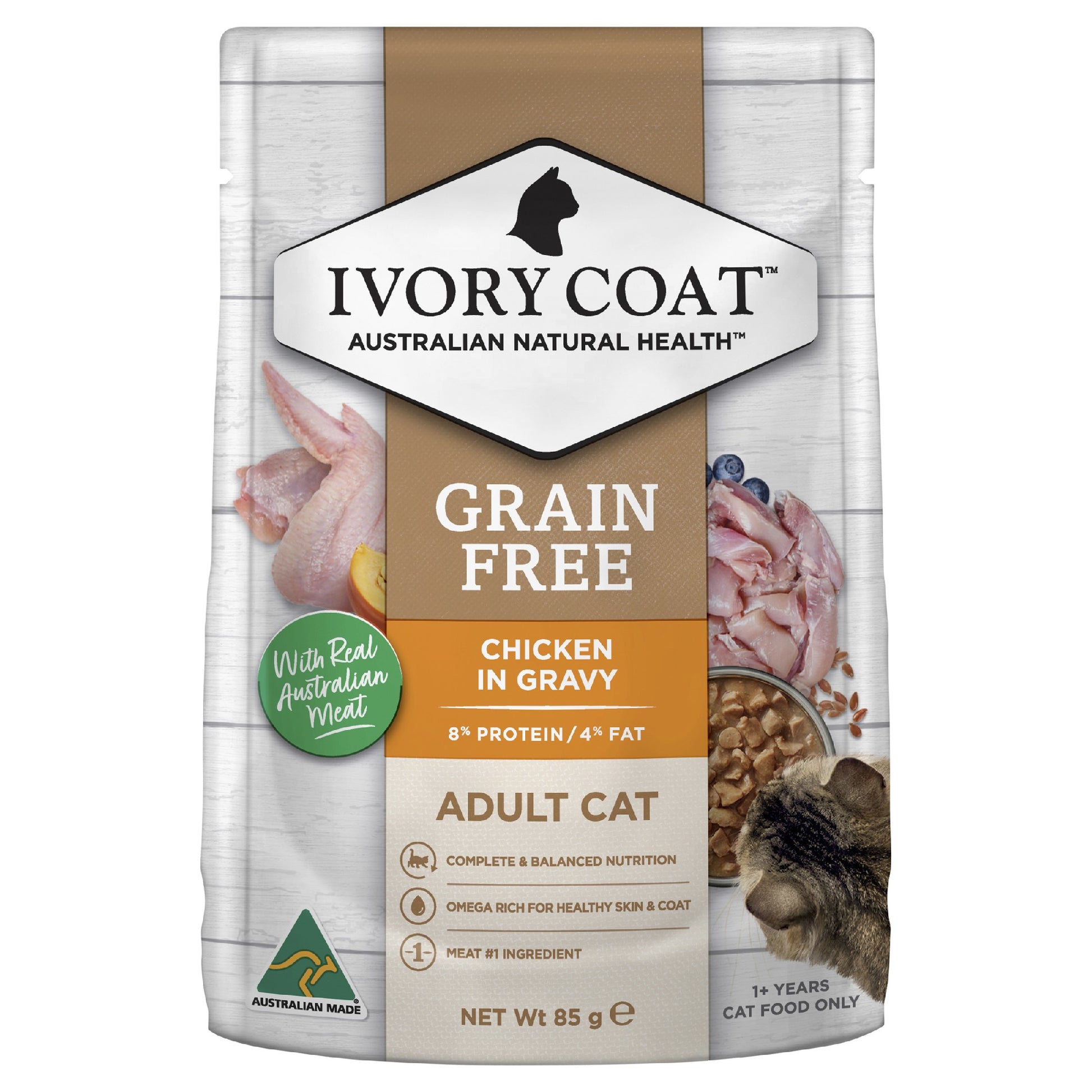 Ivory Coat Cat Adult Chicken pouch 85g