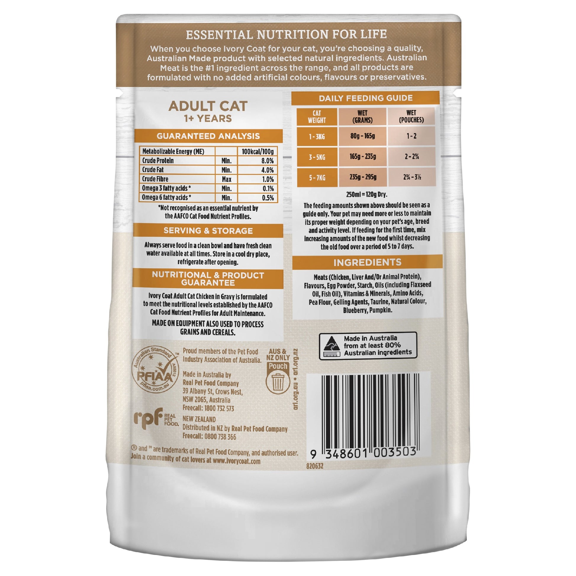 Ivory Coat Cat Adult Chicken pouch 85g