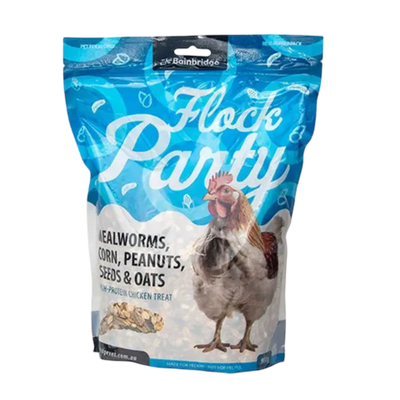 Flock Party - Mealworms, Corn, Peanuts, Seeds & Oats