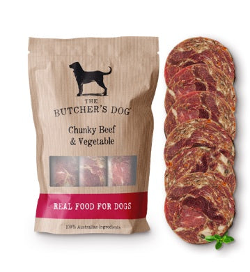 The Butchers Dog Chunky Beef & Vegetables 1.5Kg 6 Discs - Available In Store or Local Delivery Only