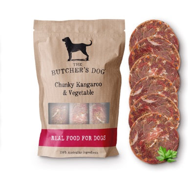 The Butchers Dog Chunky Kangaroo With Vegetables 1.5Kg 6 Disc - Available In Store or Local Delivery Only