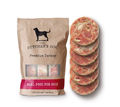 The Butchers Dog Turkey 1.5Kg 6 Discs - Available In Store or Local Delivery Only