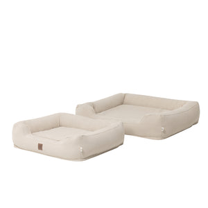 Indie & Scout Boucle Bolster Bed Medium Stone