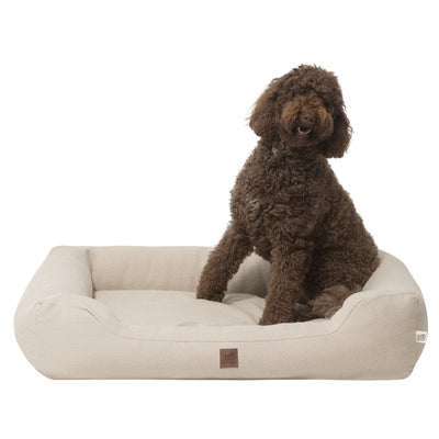 Indie & Scout Boucle Bolster Bed Large Stone