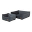 Indie & Scout Recylced Velvet Square Bolster Bed Small Slate