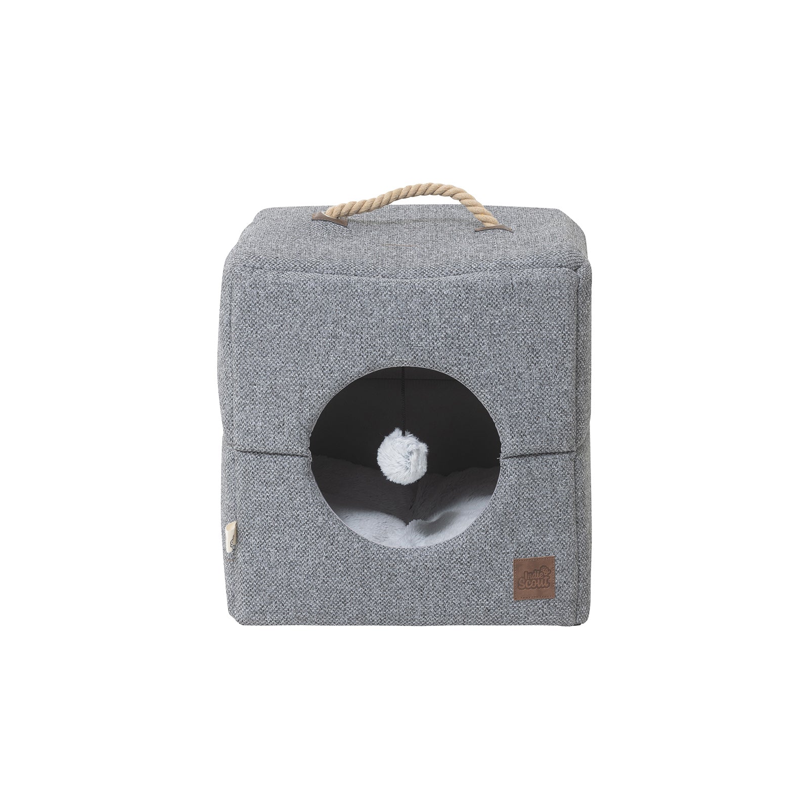 Indie & Scout Foldable Pet Cube One Size Charcoal
