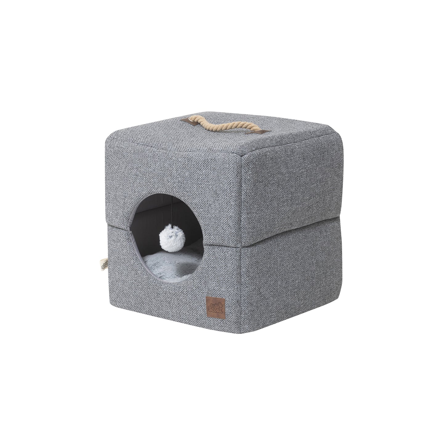 Indie & Scout Foldable Pet Cube One Size Charcoal