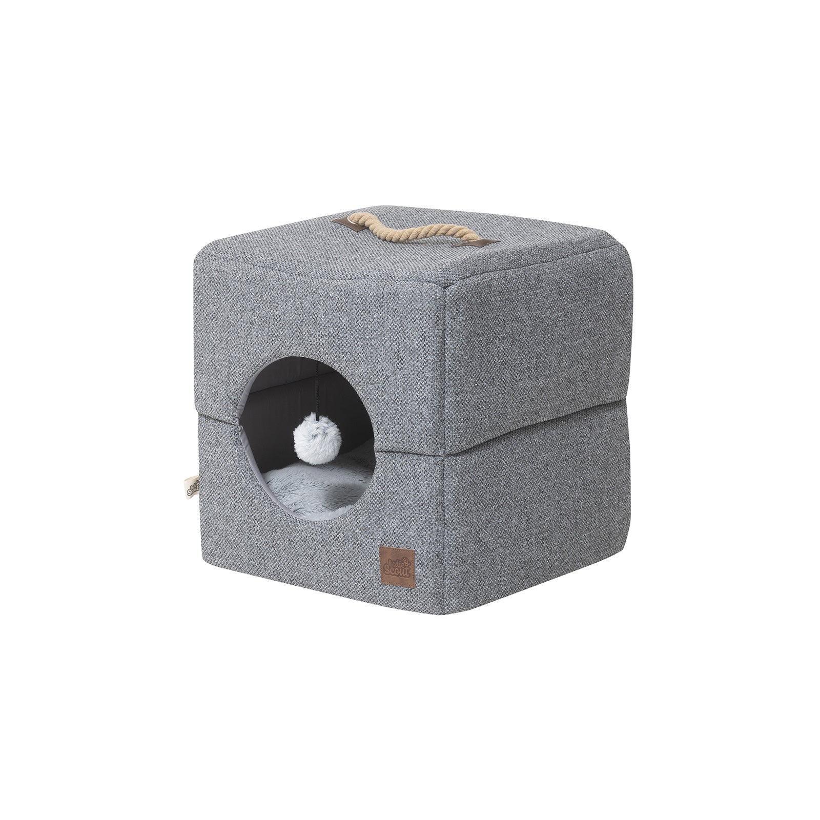 Indie & Scout Foldable Pet Cube One Size Charcoal