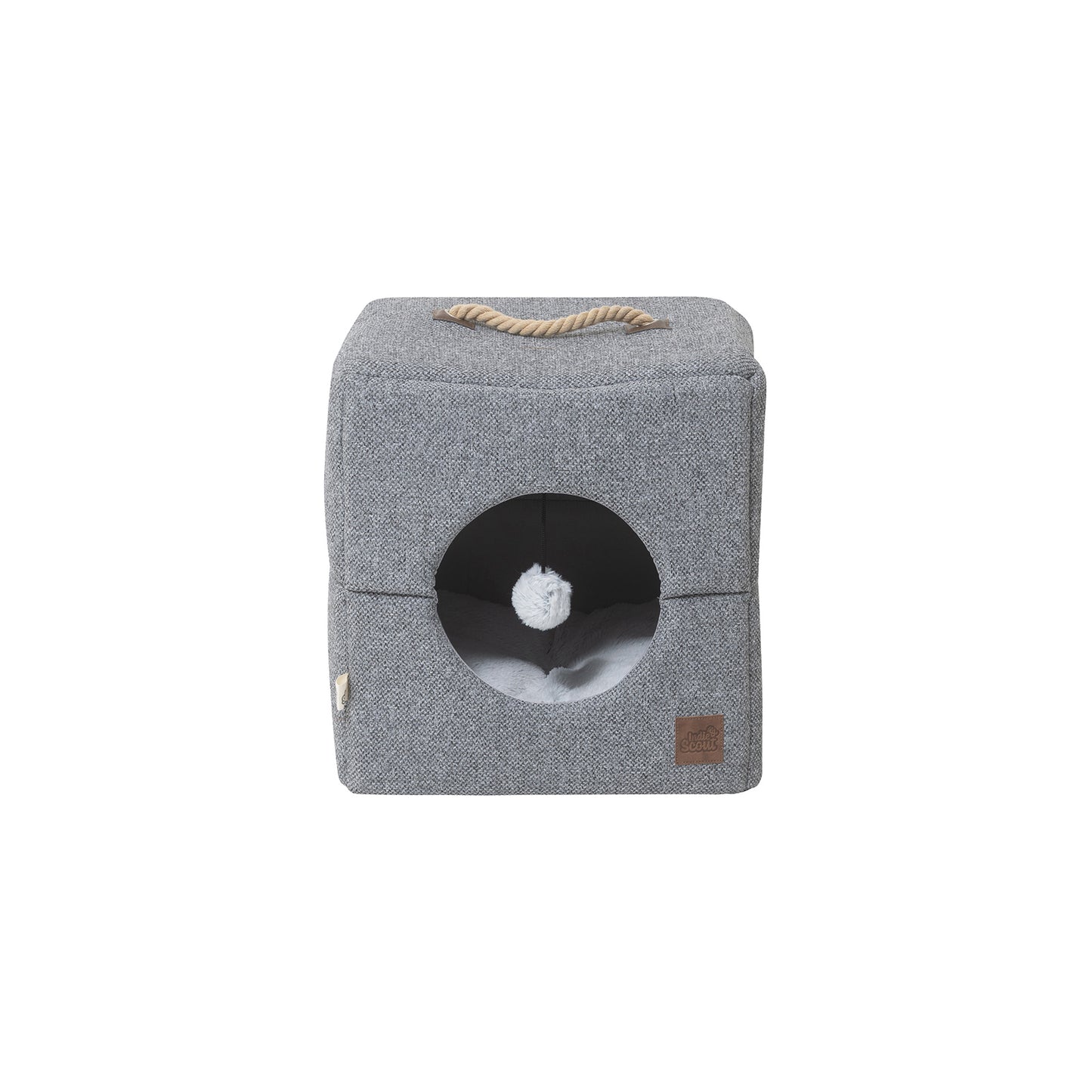 Indie & Scout Foldable Pet Cube One Size Charcoal